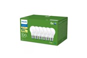 Armaturen & Lampen - Philips LED spot Ultra Efficient A60 7.3W/827 (100W) Frosted 6-pack E27 - 929003625361