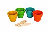 Speelgoed voor baby's - PLANTOYS Blomsterkrukkesæt - PT-8617