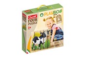 Speelgoed voor baby's - Quercetti PlayBio Four Wooden Puzzles: Farm Animals - QU-80712