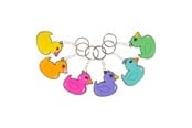 Speelgoed - Duckiez Colorful Ducks Keychain - 9979