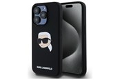 Mobiel - Covers & Cases - Karl Lagerfeld KLHMP15LSKHPPLK iPhone 15 Pro 6.1" black/black hardcase Silicone Karl Head Print MagSafe - 3666339257149