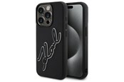 Mobiel - Covers & Cases - Karl Lagerfeld 3D Rubber Signature Case for iPhone 15 Pro - Black - 3666339257569