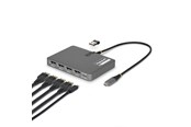 Docking station - StarTech.com QUAD-USB-DP-ADAPT USB-C to Quad-Monitor Workstation Adapter 4K 60Hz DisplayPort 140W PD Passthrough for Laptop Charging - QUAD-USB-DP-ADAPT