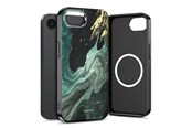 Mobiel - Covers & Cases - Tech-Protect Lamano MagSafe Case for iPhone 16e / 17e - Black & Green - 5906302392650
