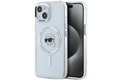 Mobiel - Covers & Cases - Karl Lagerfeld IML Metal Karl Head MagSafe Case for iPhone 15 Plus White - 3666339284053