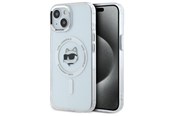 Mobiel - Covers & Cases - Karl Lagerfeld IML Metal Choupette Head MagSafe iPhone 15 Case - White - 3666339284183