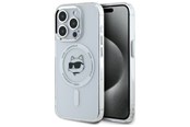Mobiel - Covers & Cases - Karl Lagerfeld IML Metal Choupette Head MagSafe iPhone 15 Pro Case - White - 3666339284206