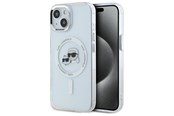 Mobiel - Covers & Cases - Karl Lagerfeld IML Metal Karl&Choupette Head MagSafe iPhone 15 Case - White - 3666339284329