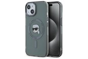 Mobiel - Covers & Cases - Karl Lagerfeld KLHMP15SHLSKIK iPhone 15 6.1" black/black hardcase IML Metal Karl Head MagSafe - 3666339284466
