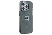 Mobiel - Covers & Cases - Karl Lagerfeld KLHMP15LHLSKIK iPhone 15 Pro 6.1" black/black hardcase IML Metal Karl Head MagSafe - 3666339284480