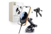 Mobiel - Adapters & Opladers - Tech-Protect V21 MagSafe Car Mount with Inductive Charger 25W QI2.2 for Cockpit / Windshield / Air Vent - Black - 5906302392902