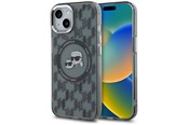 Mobiel - Covers & Cases - Karl Lagerfeld IML Monogram Karl & Choupette Head MagSafe iPhone 15 Case - Black - 3666339284886