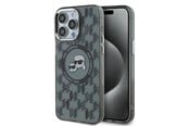 Mobiel - Covers & Cases - Karl Lagerfeld IML Monogram Karl & Choupette Head MagSafe iPhone 15 Pro Case - Black - 3666339284909