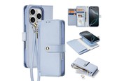 Mobiel - Covers & Cases - Dux Ducis Lava Leather Case for iPhone 16 Pro Max with Detachable Magnetic Wallet - Cyan - 6934913003015