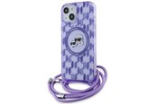 Mobiel - Covers & Cases - Karl Lagerfeld IML Crossbody Monogram Karl & Choupette Head MagSafe case for iPhone 15 / 14 / 13 - purple - 3666339286705