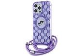 Mobiel - Covers & Cases - Karl Lagerfeld IML Crossbody Monogram Karl & Choupette Head MagSafe Case for iPhone 15 Pro Max - Purple - 3666339286736