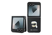 Mobiel - Covers & Cases - Karl Lagerfeld Saffiano Monogram Case for Samsung Galaxy Z Flip 6 - Black - 3666339322441