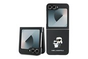 Mobiel - Covers & Cases - Karl Lagerfeld Saffiano Metal Pin Case for Samsung Galaxy Z Flip 6 - Black - 3666339322502