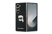 Mobiel - Covers & Cases - Karl Lagerfeld Saffiano Monogram Head Pin Case for Samsung Galaxy Z Fold 6 - Black - 3666339322540