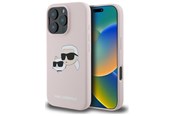 Mobiel - Covers & Cases - Karl Lagerfeld Silicone Nauble Heads Print MagSafe Case for iPhone 16 Pro - Pink - 3666339319588