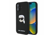 Mobiel - Covers & Cases - Karl Lagerfeld Silicone Karl Head Print MagSafe iPhone 16 Case - Black - 3666339319649