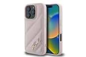 Mobiel - Covers & Cases - Karl Lagerfeld Quilted Signature iPhone 16 Pro Case - Pink - 3666339317829