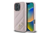 Mobiel - Covers & Cases - Karl Lagerfeld Quilted Signature iPhone 16 Pro Max Case - Pink - 3666339317836