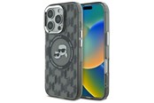 Mobiel - Covers & Cases - Karl Lagerfeld IML Monogram Karl & Choupette Head MagSafe iPhone 16 Pro Case - Black - 3666339318383
