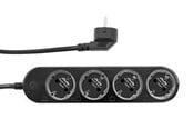 Smart Home - Shelly Power Strip Gen4 Black - WiFi & Zigbee stekkerdoos - Shelly_PS4_Gen4_s
