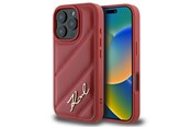 Mobiel - Covers & Cases - Karl Lagerfeld Quilted Signature iPhone 16 Pro Case - Red - 3666339317782