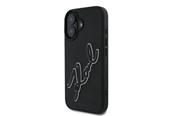Mobiel - Covers & Cases - Karl Lagerfeld 3D Rubber Signature iPhone 16 Case - Black - 3666339319922