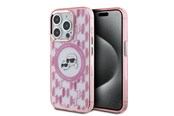 Mobiel - Covers & Cases - Karl Lagerfeld IML Monogram Karl & Choupette Head MagSafe iPhone 15 Pro Case - Pink - 3666339285043
