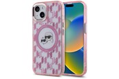 Mobiel - Covers & Cases - Karl Lagerfeld IML Monogram Karl & Choupette Head MagSafe iPhone 15 Case - Pink - 3666339285029