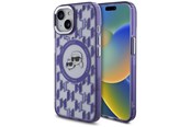 Mobiel - Covers & Cases - Karl Lagerfeld IML Monogram Karl & Choupette Head MagSafe iPhone 15 Case - Purple - 3666339285166