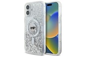 Mobiel - Covers & Cases - Karl Lagerfeld Liquid Glitter Karl Head Magsafe Case for iPhone 16 Plus - Clear - 3666339319175