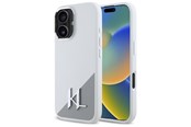 Mobiel - Covers & Cases - Karl Lagerfeld Silicone Initial Metal Logo MagSafe iPhone 16 Case - White - 3666339318000