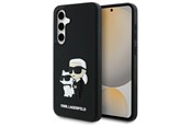 Mobiel - Covers & Cases - Karl Lagerfeld 3D Rubber Karl&Choupette Case for Samsung Galaxy S24 FE - Black - 3666339386399