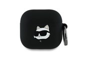 Mobiel - Overige accessoires - Karl Lagerfeld Silicone Choupette Head 3D Case for AirPods 4 - Black - 3666339398026