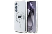 Mobiel - Covers & Cases - Karl Lagerfeld Button Choupette Head Printed Logo MagSafe Samsung Galaxy S25 white - 3666339449896