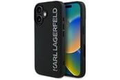 Mobiel - Covers & Cases - Karl Lagerfeld HC 3D Rubber Elongated Glitter iPhone 16 Case - Black - 3666339357009