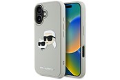 Mobiel - Covers & Cases - Karl Lagerfeld HC 3D Rubber Double Heads iPhone 16 Case - Beige - 3666339402341