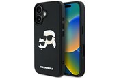 Mobiel - Covers & Cases - Karl Lagerfeld HC 3D Rubber Double Heads iPhone 16 Case - Black - 3666339402167