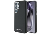 Mobiel - Covers & Cases - Karl Lagerfeld Saffiano Full Wrapped Elongated Metal Logo MagSafe Case for Samsung Galaxy S25 Ultra - Black - 3666339450250