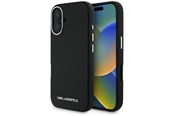 Mobiel - Covers & Cases - Karl Lagerfeld Saffiano Full Wrapped Elongated Metal Logo MagSafe Case for iPhone 16 - Black - 3666339359447