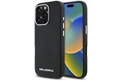 Mobiel - Covers & Cases - Karl Lagerfeld Saffiano Full Wrapped Elongated Metal Logo MagSafe Case for iPhone 16 Pro Max - Black - 3666339359478