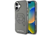 Mobiel - Covers & Cases - Karl Lagerfeld IML Rhinestones Karl Head Case for iPhone 16 Black - 3666339358082