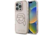 Mobiel - Covers & Cases - Karl Lagerfeld IML Rhinestones Karl Head Case for iPhone 16 Pro Pink - 3666339352240