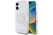 Mobiel - Covers & Cases - Karl Lagerfeld IML Rhinestones Karl Head Case for iPhone 16 Clear - 3666339358563
