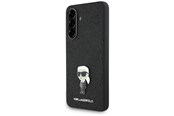 Mobiel - Covers & Cases - Karl Lagerfeld Fixed Glitter Ikonik Logo Metal Pin Case for Samsung Galaxy A56 - Black - 3666339454487