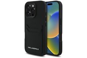 Mobiel - Covers & Cases - Karl Lagerfeld HC Grained PU Cardslot Metal Elong Case for iPhone 16 Pro Max - Black - 3666339355432